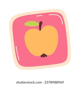 Apple Toy Cube Vector Illustration