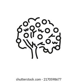Apple tree color line icon. Pictogram for web page