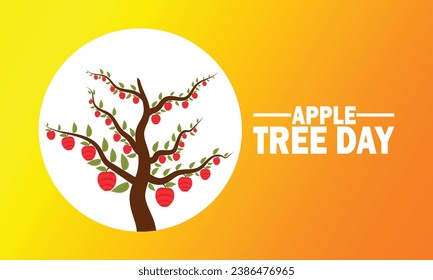 Apple Tree Day Vector illustration. Suitable for greeting card, poster and banner.