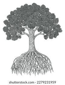 Apfelbaum-Gravur, Vintage-Vektorgrafik