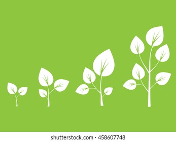 Apple tree growth cycle vector illustration eps 10