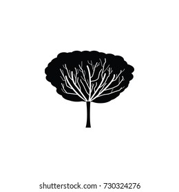 Apple tree icon on white background