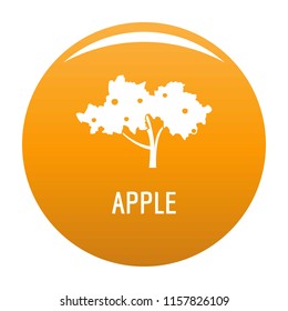 Apple tree icon. Simple illustration of apple tree vector icon for any design orange