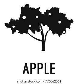 Apple tree icon. Simple illustration of apple tree vector icon for web
