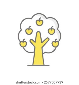 Apple Tree icon vector stock illustration