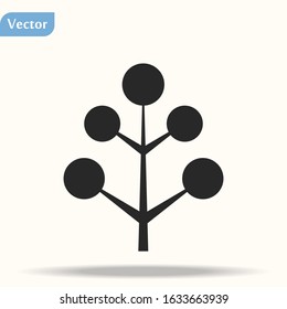 Apple tree illustration. Fruit tree symbol icon. eps10