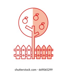 apple tree isolated icon