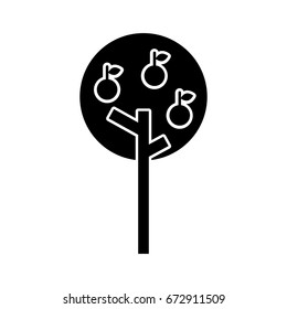 apple tree isolated icon
