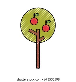 apple tree isolated icon