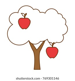 apple tree isolated icon