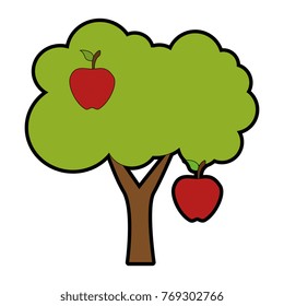 apple tree isolated icon