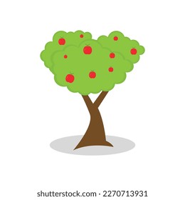 Apple tree isolated on white background Free vector
