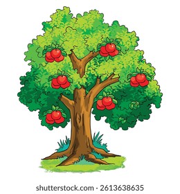 Apple tree isolated on a white background