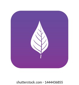 Apple tree leaf icon digital purple for any design isolated on white vector illustration