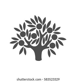 Apple Tree Logo. Tree Illustration Icon 