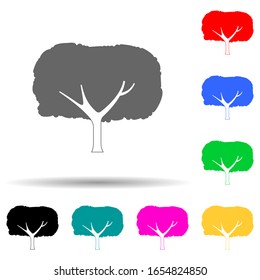 apple tree multi color style icon. Simple glyph, flat vector of plants icons for ui and ux, website or mobile application