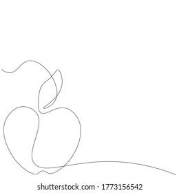 Apple tree on white background, vector illustration