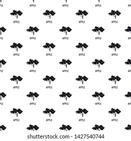 Apple tree pattern seamless vector repeat geometric for any web design