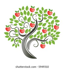 Apple tree vector