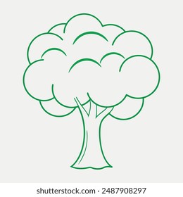 Apple tree vector art illustration