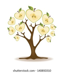 Apple tree. vector illustration.