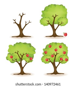 Apple tree vector illustration