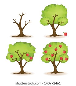 Apple Tree Vector Illustration