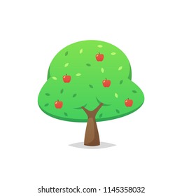 Apple tree vector isolated illustration