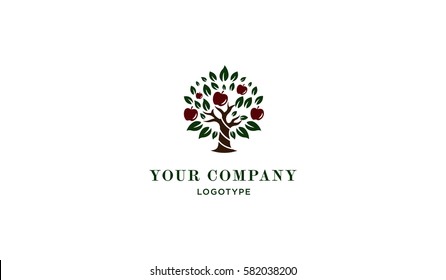 Apple Tree Vector Logo