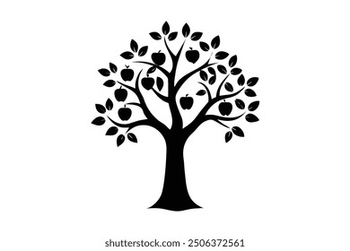 apple tree white  this is eatable eps file vector sellout illustration