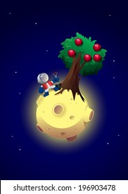 Apple trees on the Moon