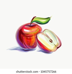 Apple vector art illustration