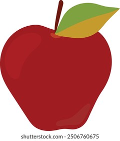 Apple Vector art work Illustration, red apple logo design