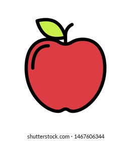 Apple vector, Back to school filled style icon