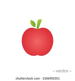 Apple vector, back to school gradient style icon. Eps 10.