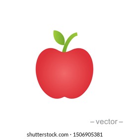 Apple vector, back to school gradient style icon. Eps 10.