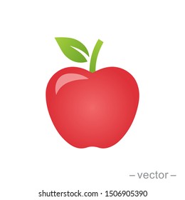 Apple vector, back to school gradient style icon. Eps 10.