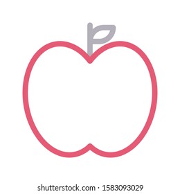 apple vector  color line icon