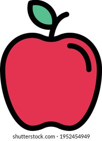 apple vector color line icon
