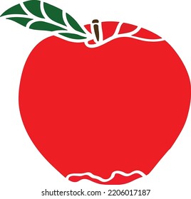Apple Vector Color, Print, Illustration