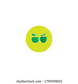 plantilla de ilustración de diseño vectorial de manzana