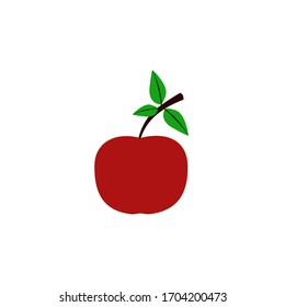 apple vector design isolated white