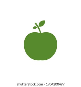 Apfel-Vektorillustration-Design einzeln auf Weiß