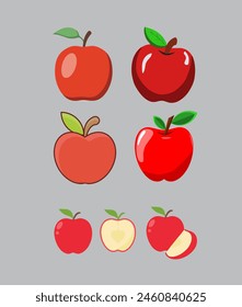 Apple Vektorgrafik mit verschiedenen Design-Illustration für Download 