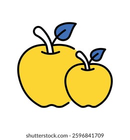 Apple vector filled outline icon. EPS 10 file