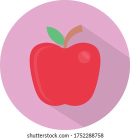 icono de color plano vectorial de manzana 