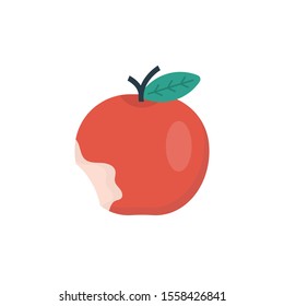 apple vector flat colour icon 