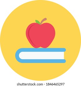 apple vector flat colour icon 