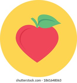 apple vector flat colour icon