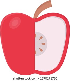 apple vector flat colour icon
